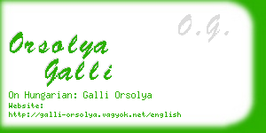 orsolya galli business card